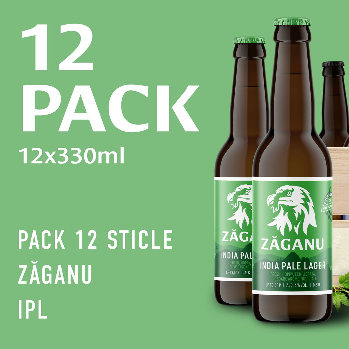 12 pack ZĂGANU IPL 330ml
