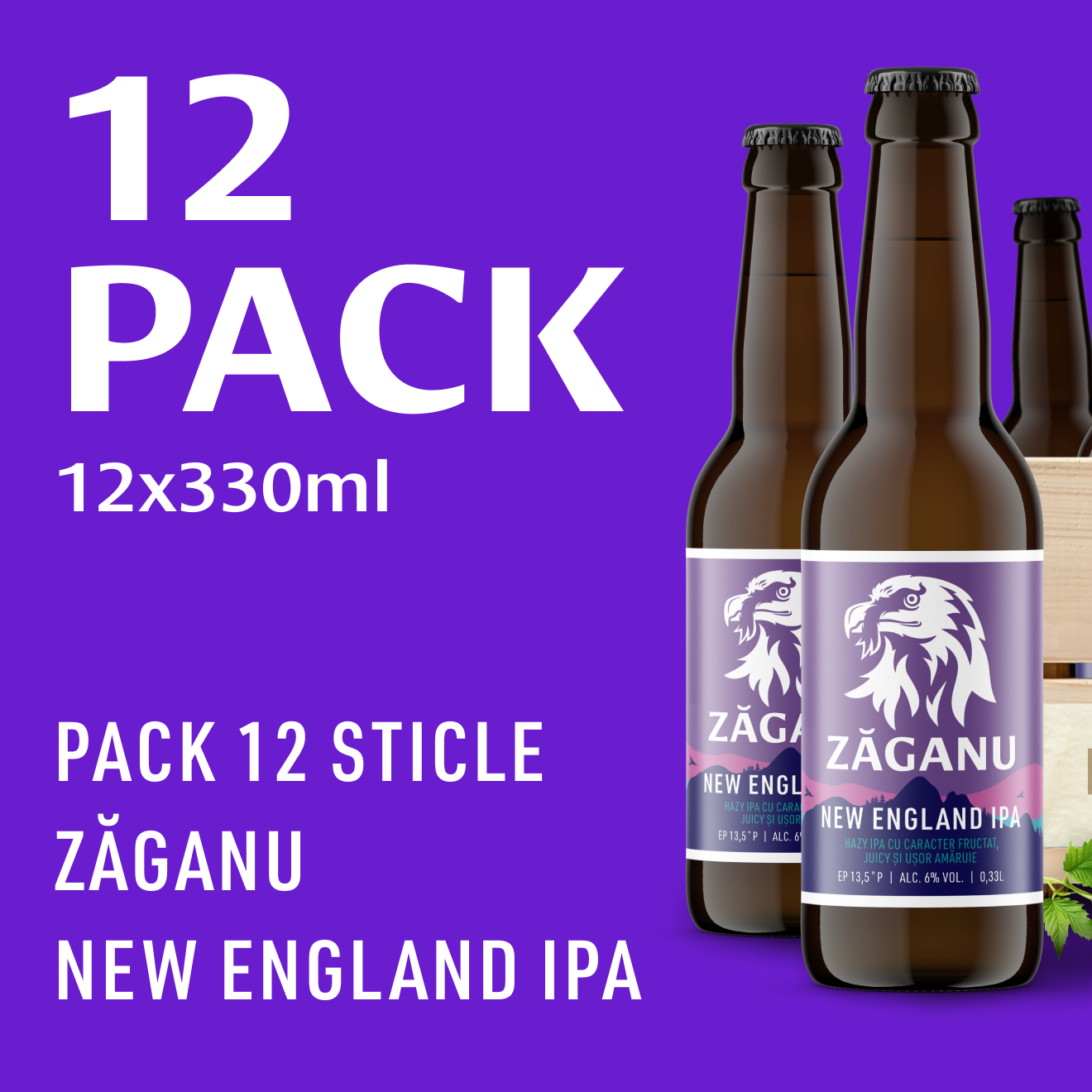 12 pack ZĂGANU New England IPA 330ml
