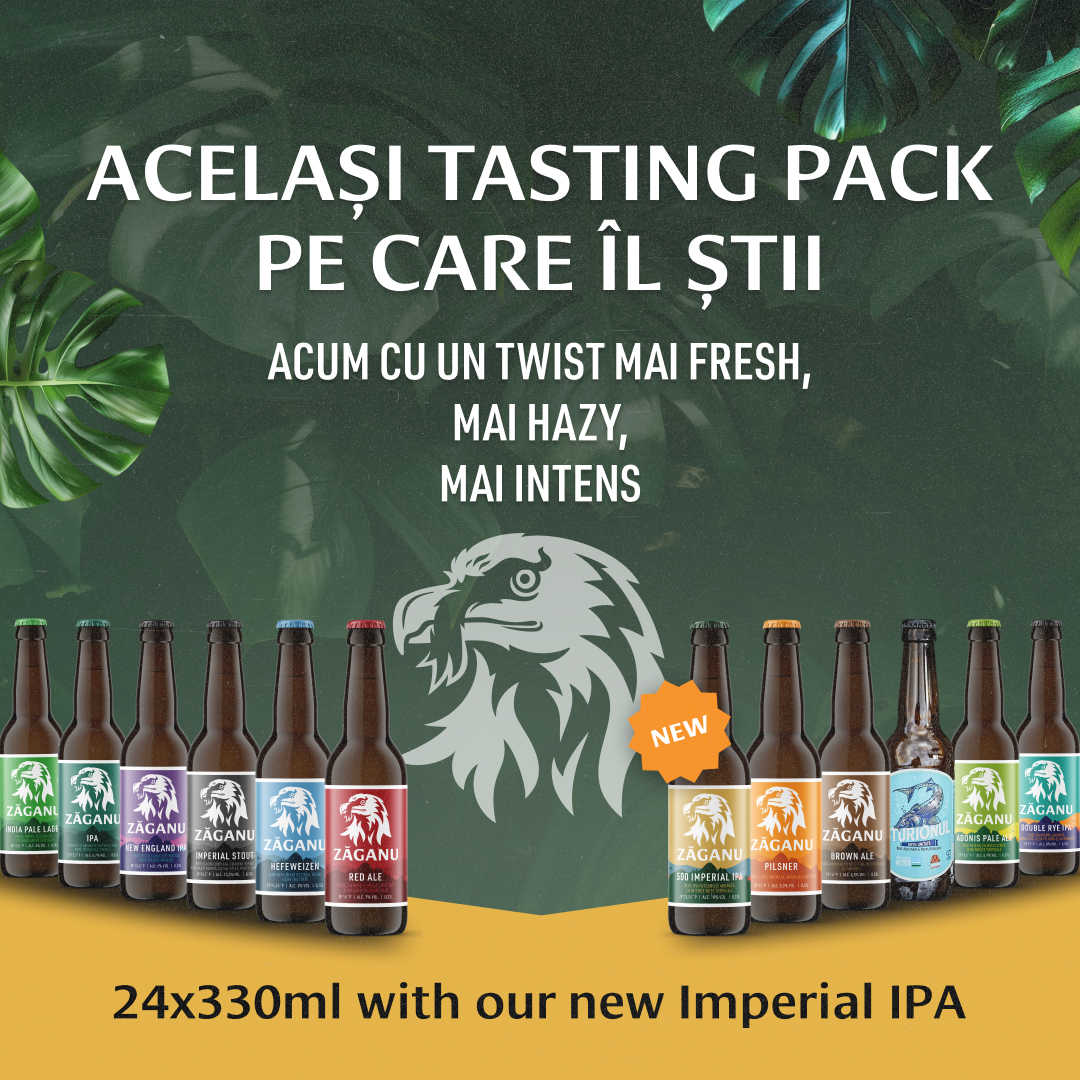 24 pack ZĂGANU Tasting Pack (12 stiluri diferite x 2 sticle 330 ml)