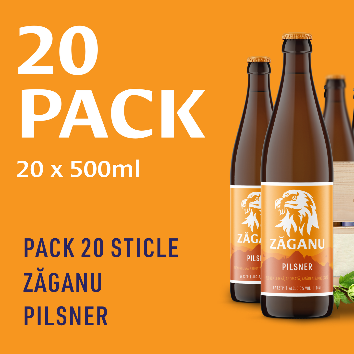 20 pack ZĂGANU Blondă 500ml