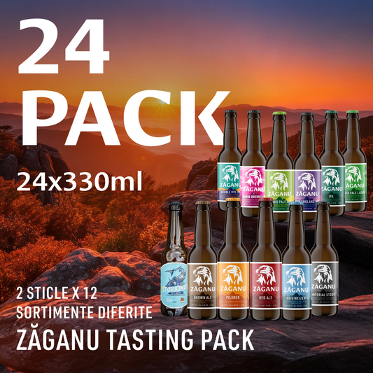 24 pack ZĂGANU Tasting Pack (12 stiluri diferite x 2 sticle 330 ml)