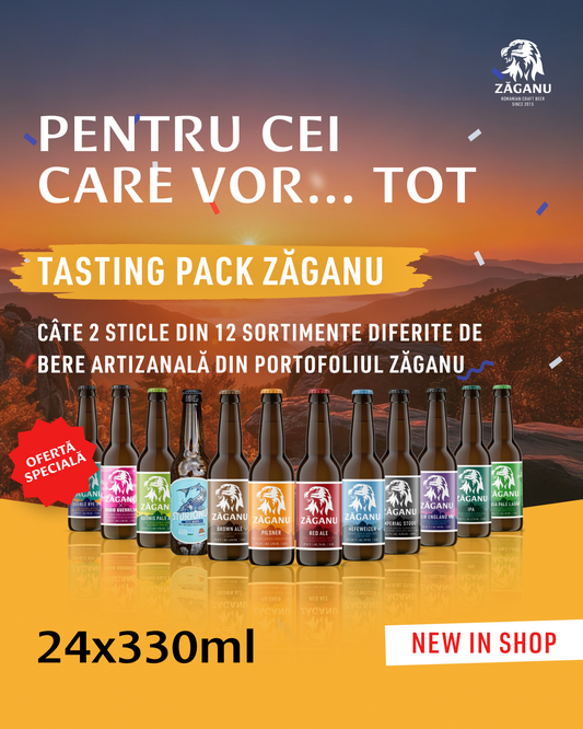 24 pack ZĂGANU Tasting Pack (12 stiluri diferite x 2 sticle 330 ml)