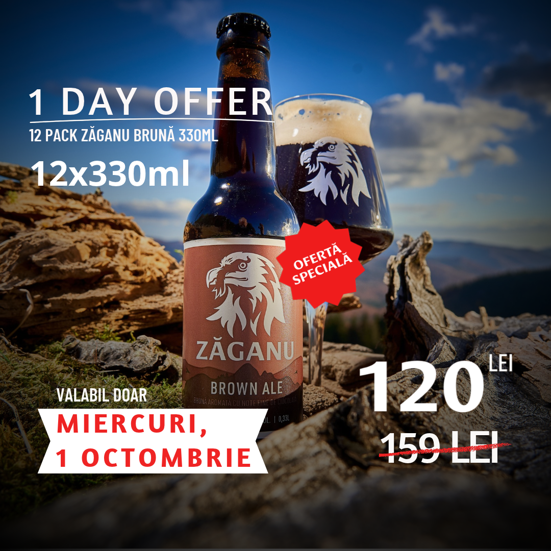 12 pack ZĂGANU Brown Ale 330 ml