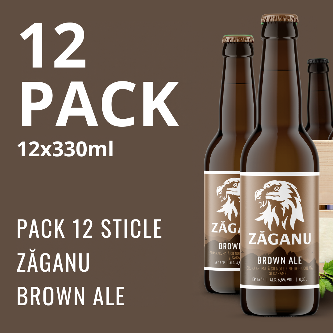 12 pack ZĂGANU Brown Ale 330 ml