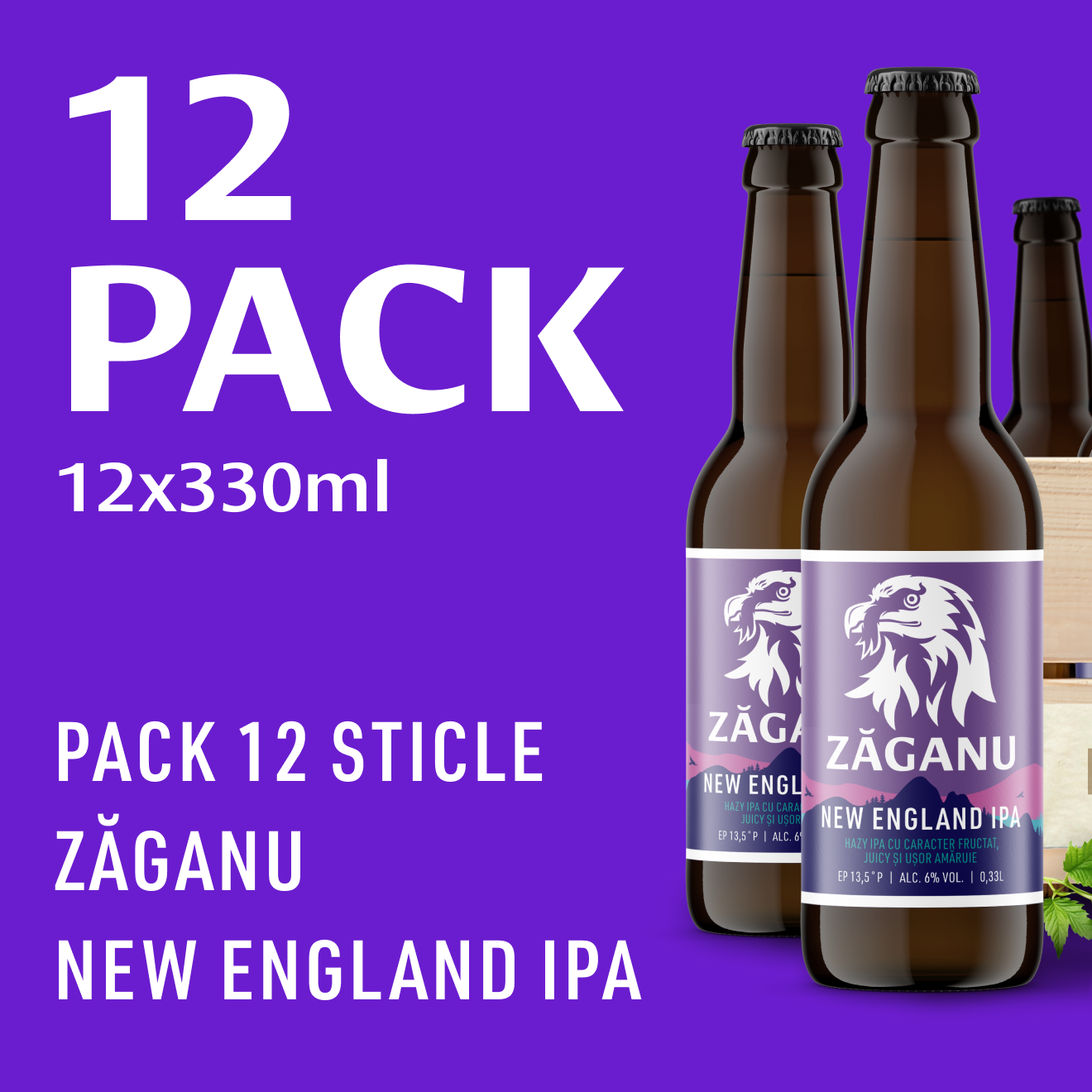 12-pack Zaganu New England IPA 330ml