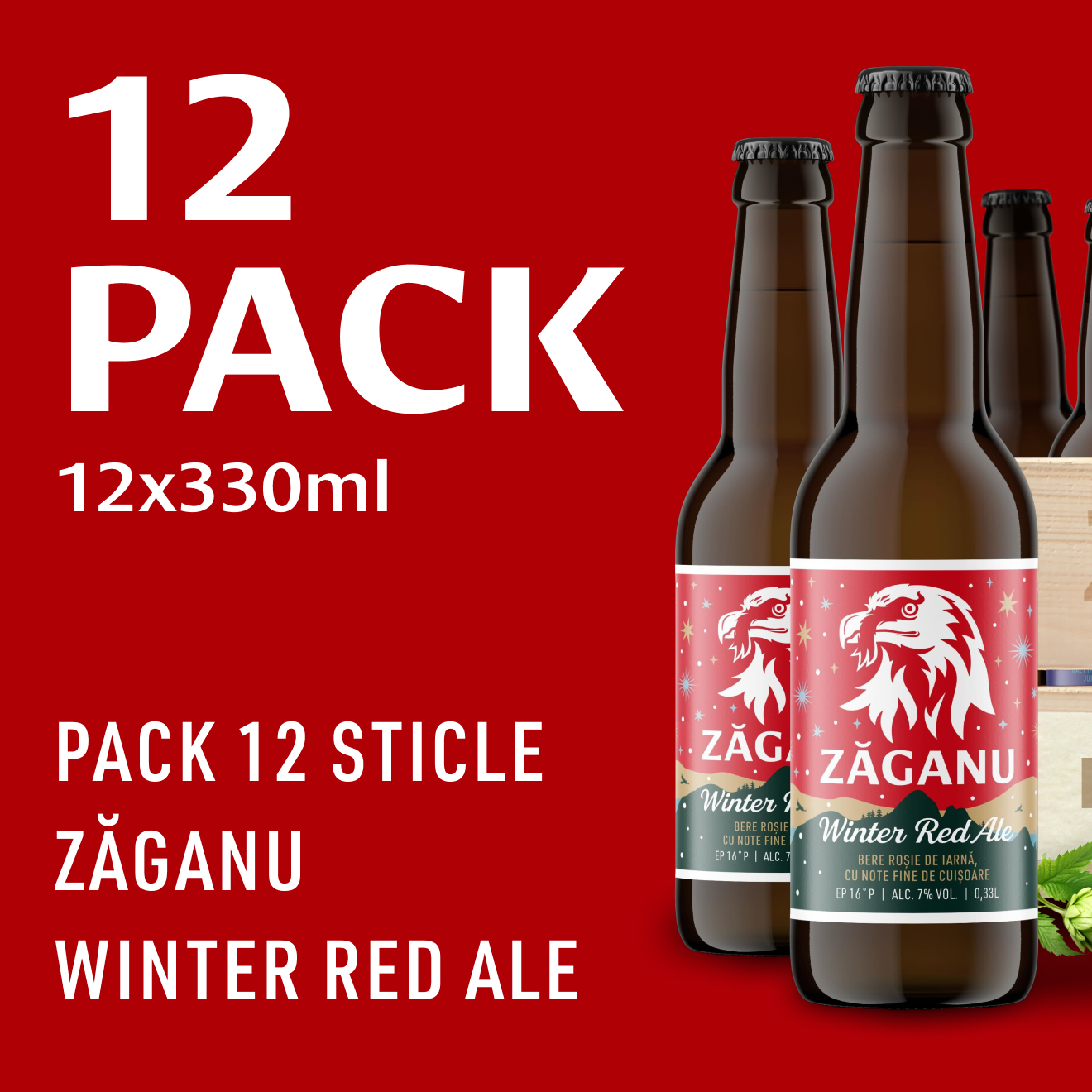 12 pack ZĂGANU Winter Red Ale 330ml