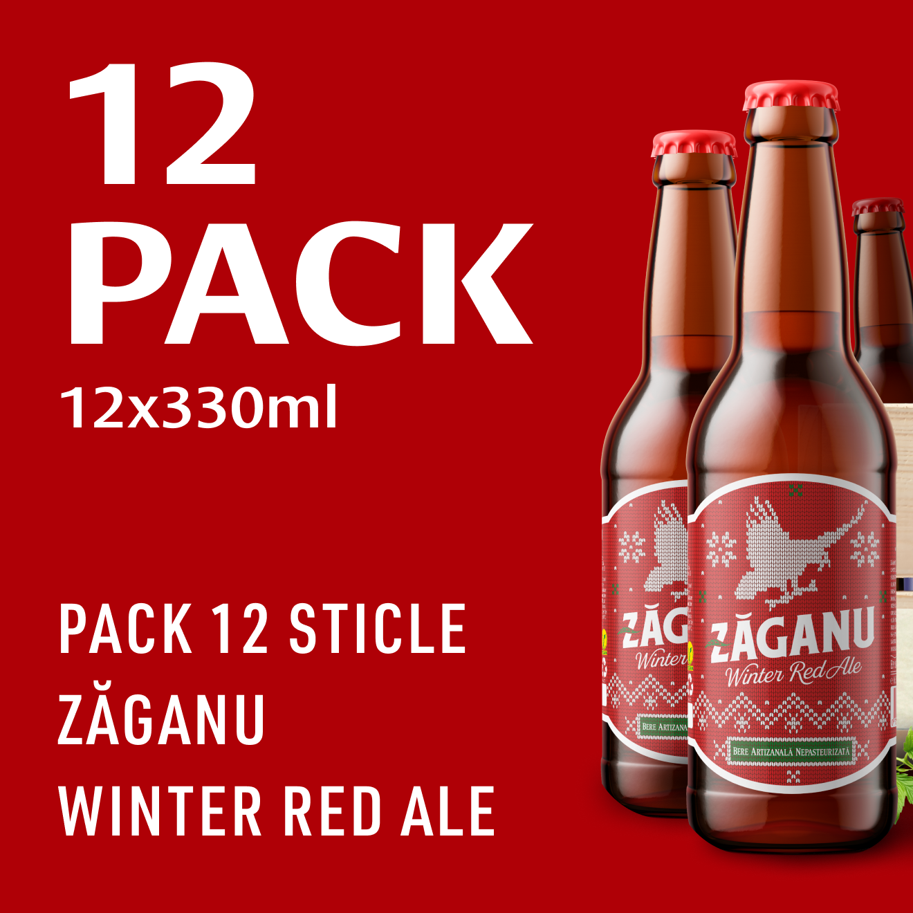 12 pack ZĂGANU Winter Red Ale 330ml