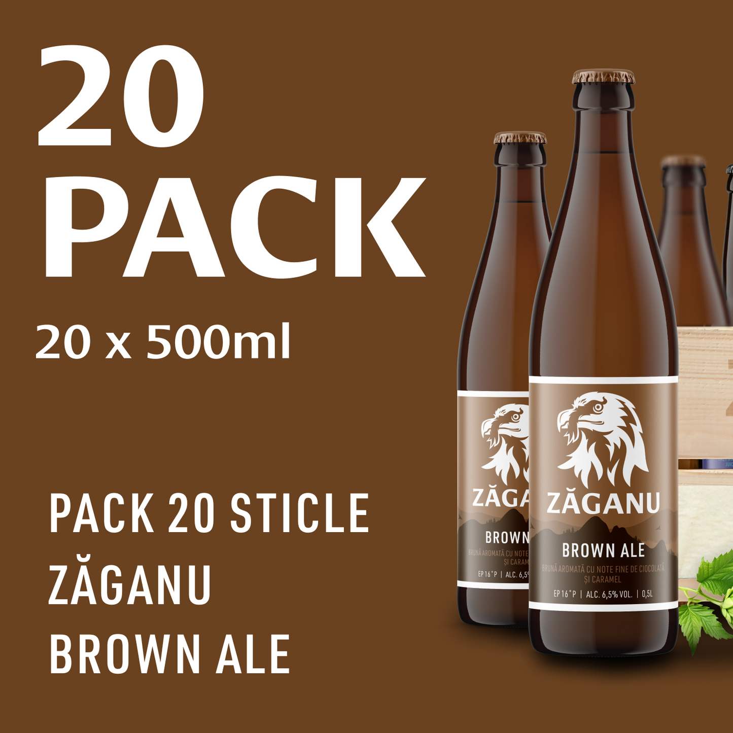 20PACK ZĂGANU BRUNĂ 500ml