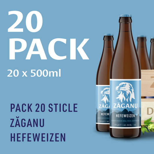 20pack Zăganu Hefeweizen (nefiltrată) 500ml