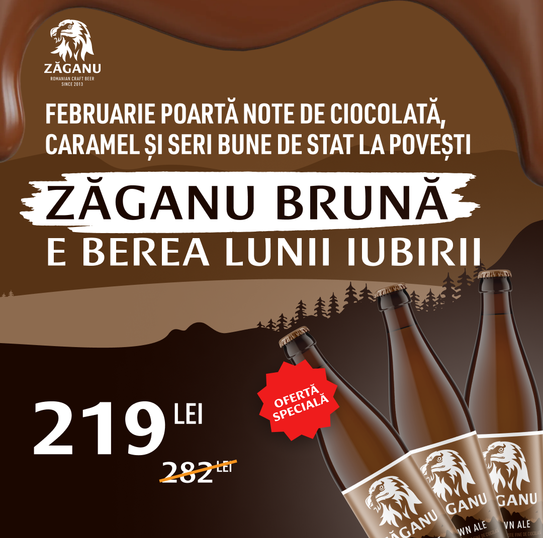 20 packs ZĂGANU Brown 500ml 