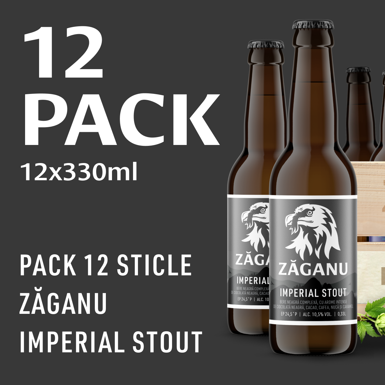 12 pack ZĂGANU Imperial Stout 330ml